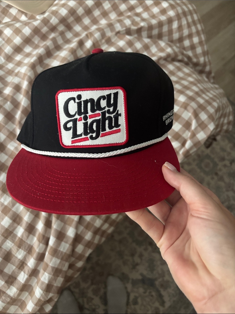 Rhinegeist brewery Cincy Light Black & Red Snapback Hat
